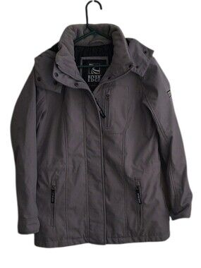 River Edge Women's Gray Jacket - Weather-Ready Insulation Size M